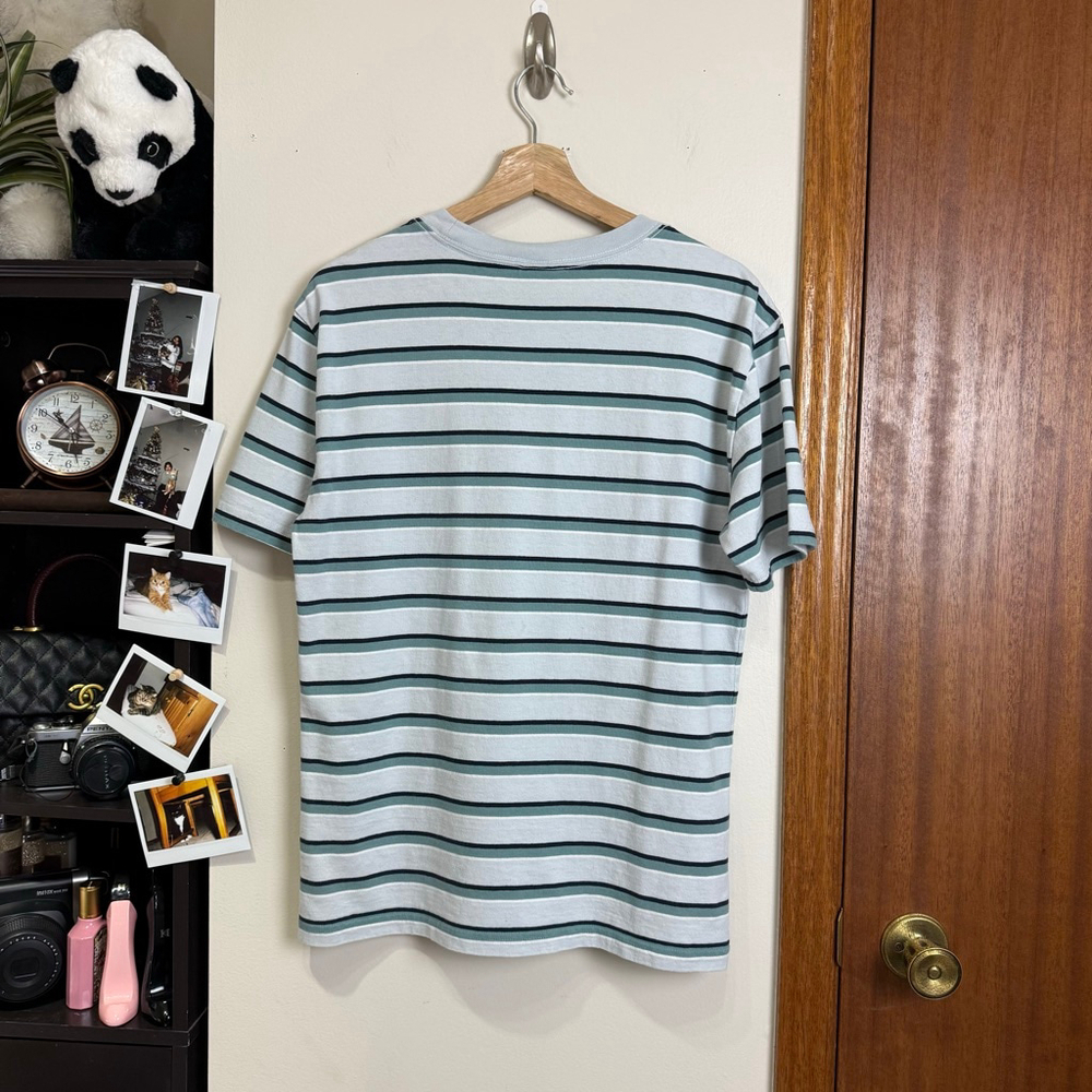 ARITZIA TNA Top Women Size 2XS Stripe Green Blue T-shirt Shortsleeves Crewneck - Picture 10 of 15